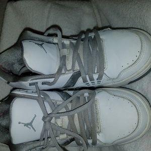 White and Grey Jordans